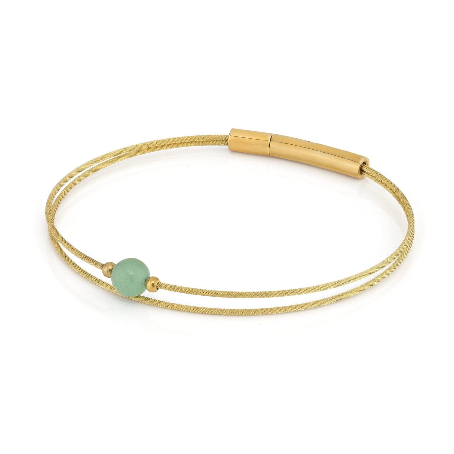 Thinking of You gemstone bracelet Aventurine gold-coloured | A713GG