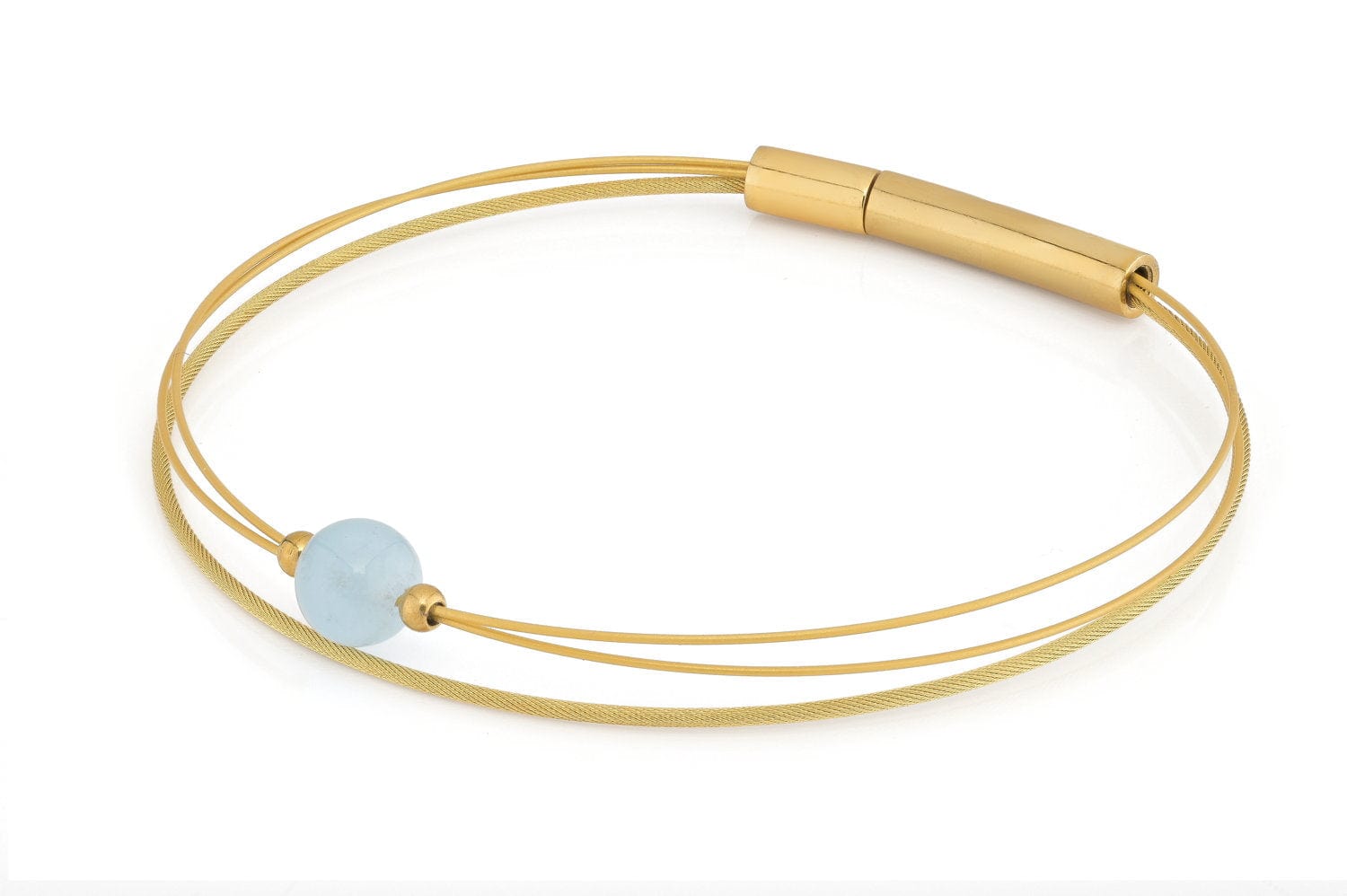 Thinking of You Aquamarine gemstone bracelet detail | CLIC by Suzanne