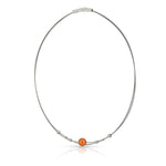 Necklace small balls and orange ball C274O