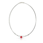 Necklace small balls and red ball C274R