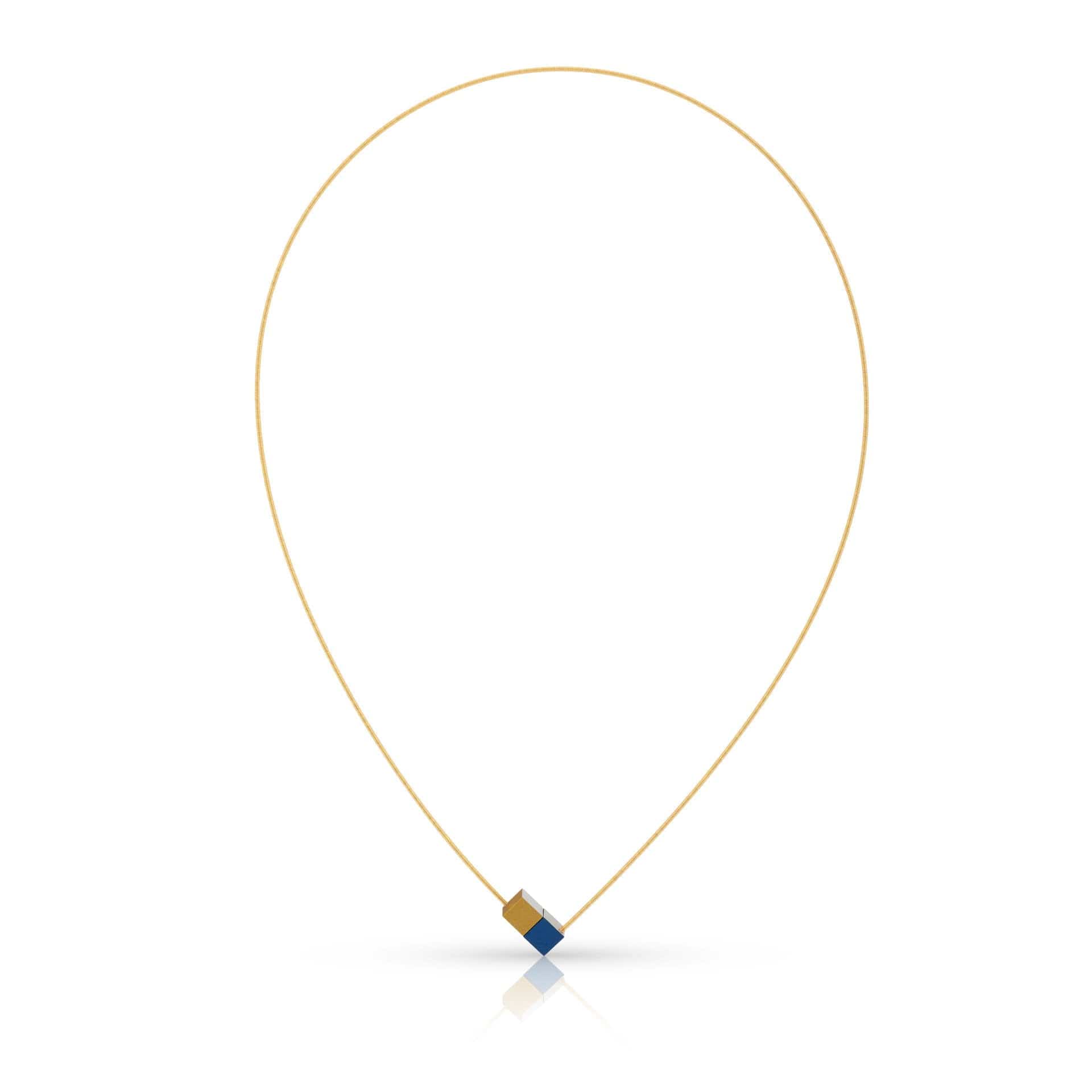 Necklace KAAT Blue | Gold-coloured | CG205BG