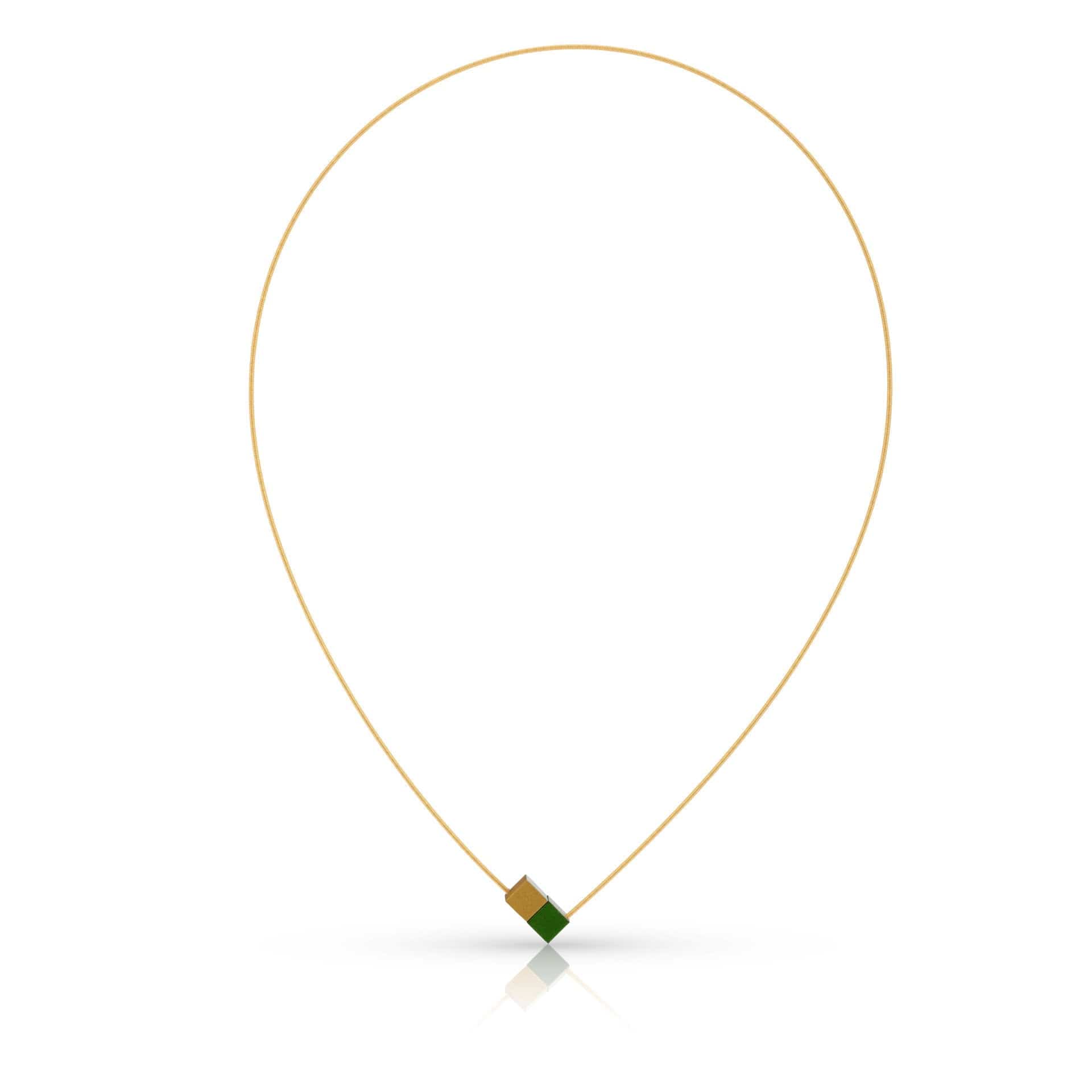 Necklace KAAT Green | Gold-coloured | CG205GRG