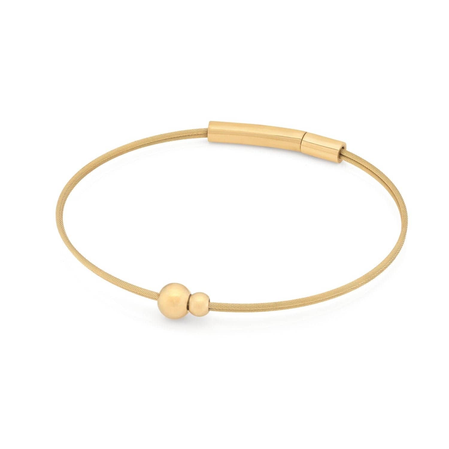 Ich denke an dich Armband Kugel gold