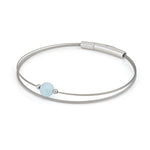 Thinking of You gemstone bracelet Aquamarine silver-coloured | A721B