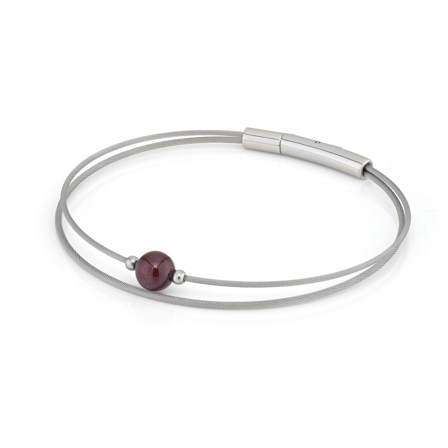 Thinking of You gemstone bracelet Garnet silver-coloured | A718B