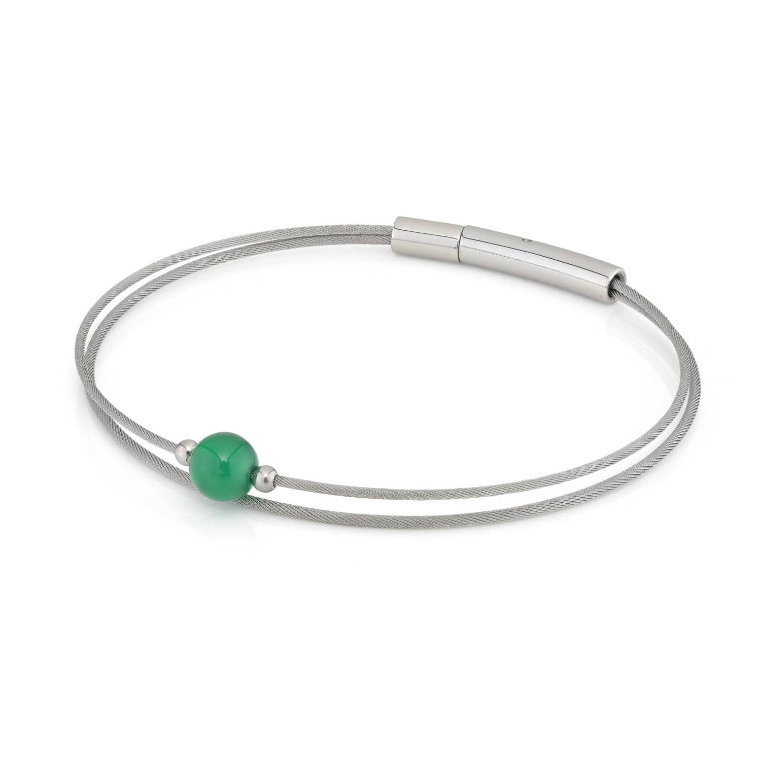 Thinking of You gemstone bracelet Green Agate silver-coloured | A722B