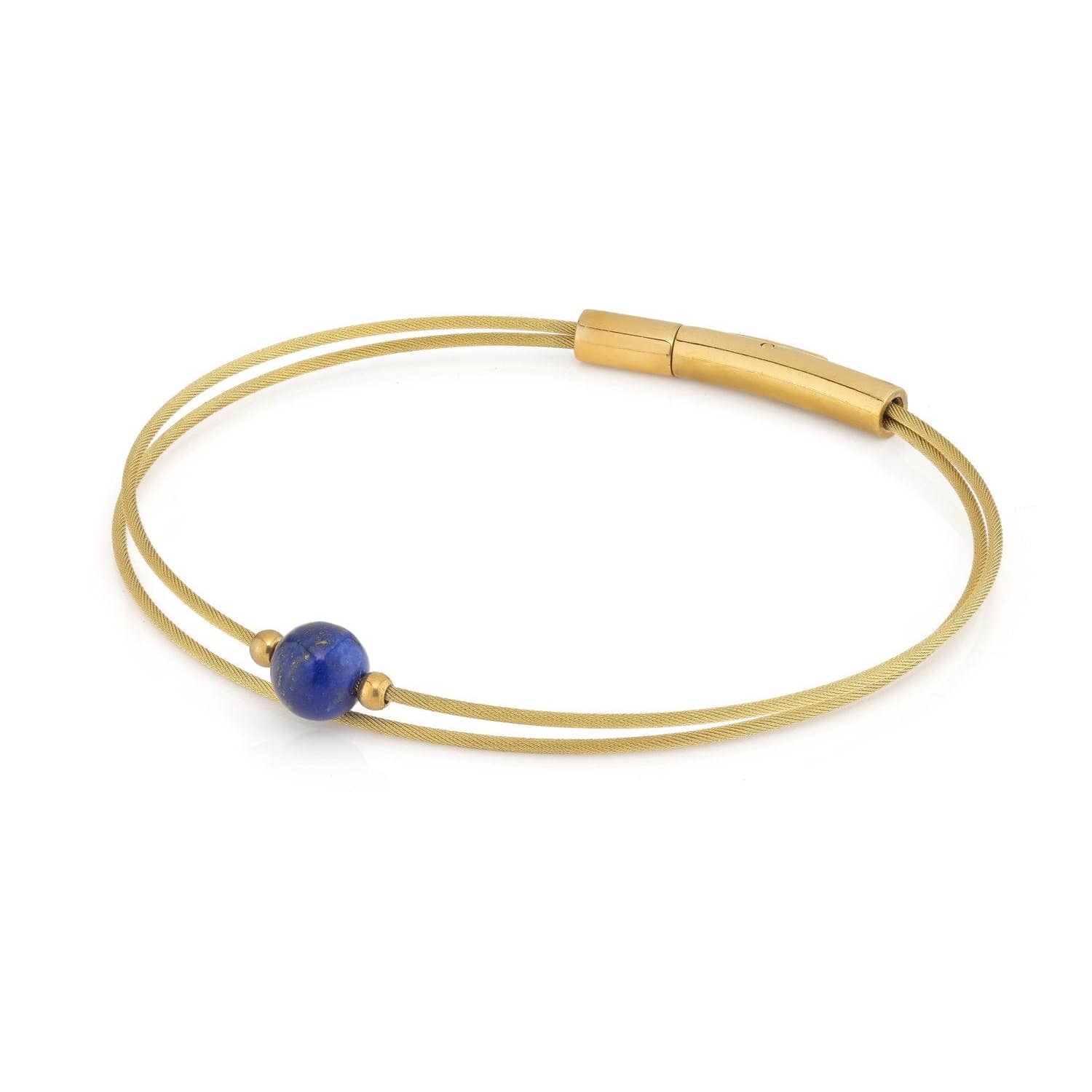 Thinking of You gemstone bracelet Lapis lazuli gold-coloured | A716GG