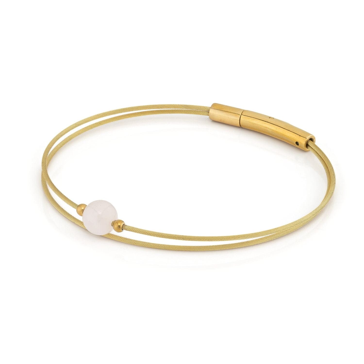 Thinking of You gemstone bracelet Rose Quartz gold-coloured | A711GG