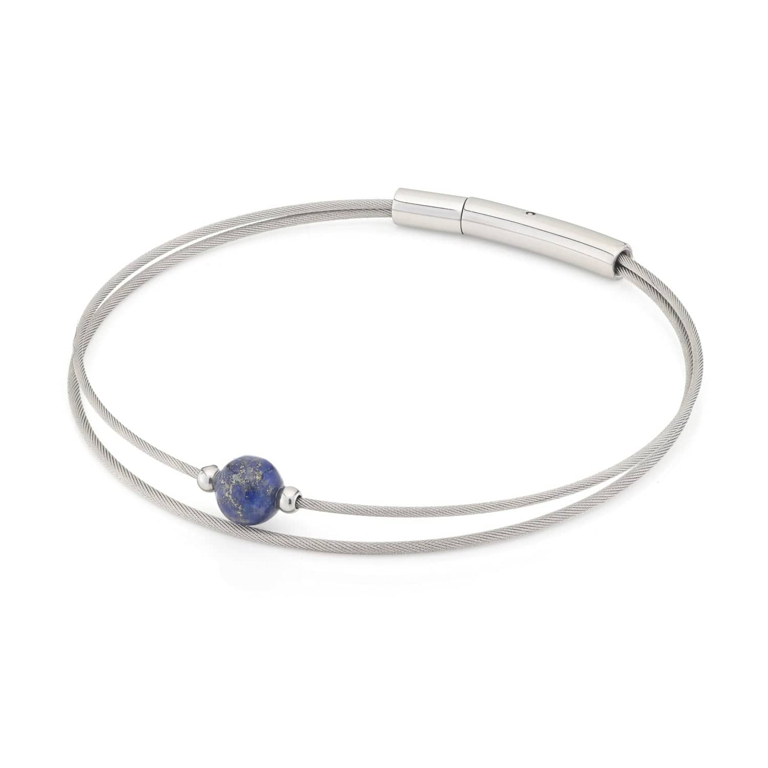 Bracelet Lapis lazuli gemstone silver-tone Thinking of You A716B | CLIC by Suzanne